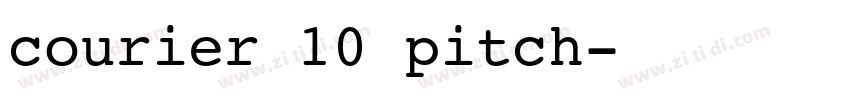 courier 10 pitch字体转换